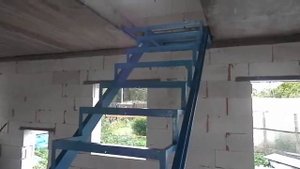 Металлокаркас лестницы под зашивку