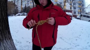 Как закрепить верёвку за одну точку