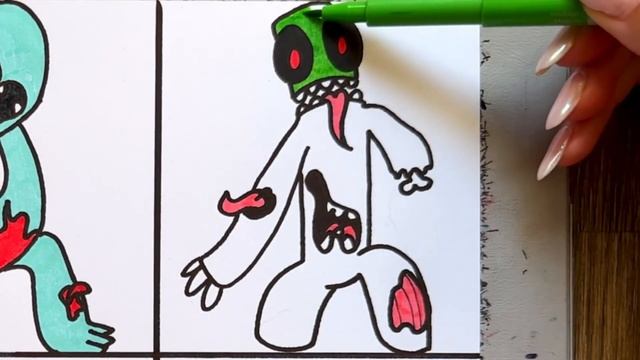 РАДУЖНЫЕ ДРУЗЬЯ СТАЛИ МОНСТРАМИ ! РИСУЕМ РАДУЖНЫХ ДРУЗЕЙ смотреть онлайн