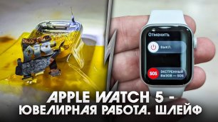 Apple Watch 5 / Нет изображения. Ювелирная замена шлейфа/Apple Watch 5 - No image, flex cord repair