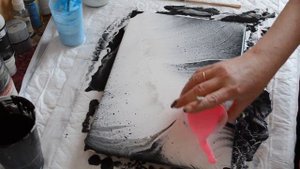 ФЛЮИД АРТ/ Цветы шариком/ Рисуем жидким акрилом.