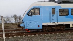 Рельсовый автобус РА-3 в Крыму. Состав из 3-х вагон + приветливая бригада