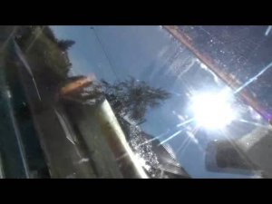 Работа самодельной, солнечной воскотопки.(13.09.14 г.)