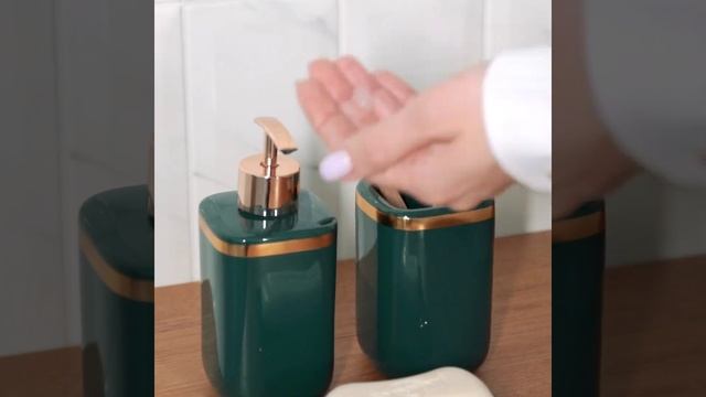 Коллекция аксессуаров для ванной, изумрудный смотреть онлайн