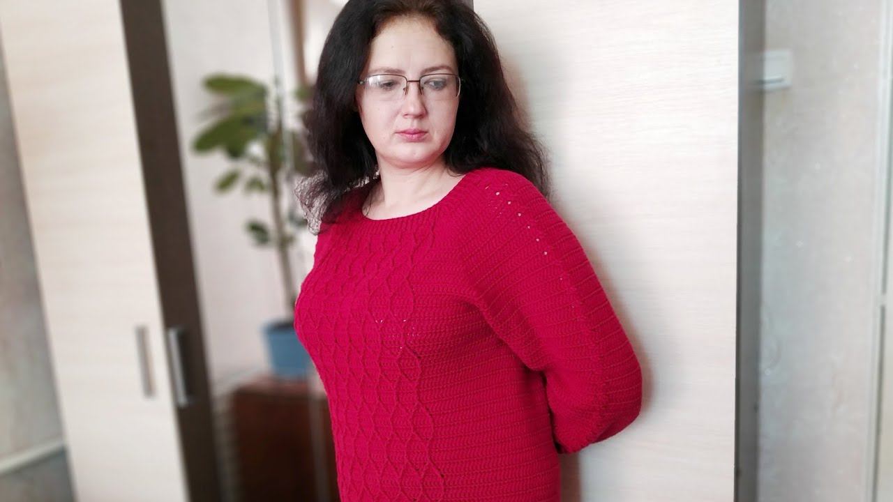 ТУНИКА (ДЖЕМПЕР)"Cherry" КРЮЧКОМ/ КАК СВЯЗАТЬ ТУНИКУ ( ДЖЕМПЕР)КРЮЧКОМ #туникакрючком #свитеркрючком