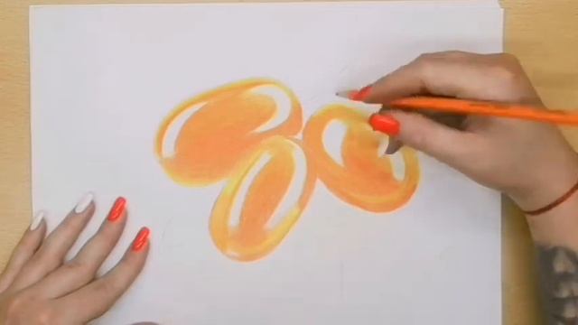 Как нарисовать ягоды. Веточка облепихи цветными карандашами смотреть онлайн