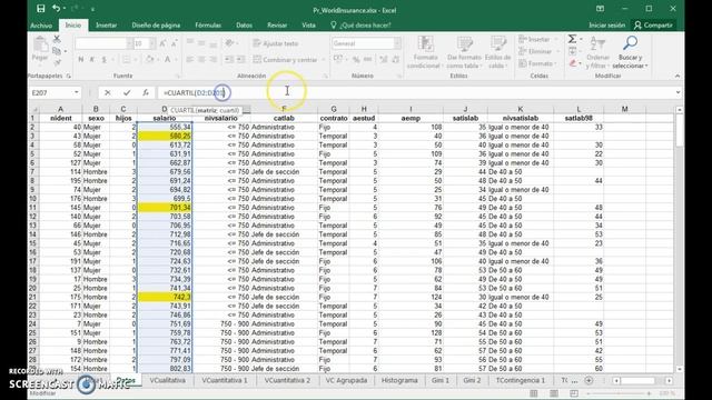 Cuartiles y percentiles con fórmulas Excel смотреть онлайн