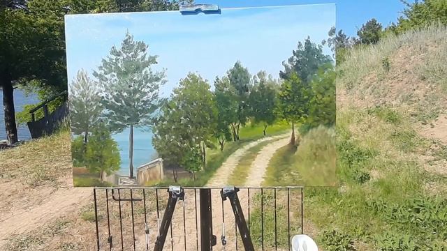Пленэр на Дарьевских прудах. картина маслом на холсте 40х60, 2021 @nataly_art_tag