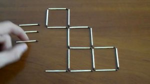 Головоломки из спичек 1/56 Удалите 6 спичек чтобы получить 3 квадрата, все равные