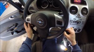 Smontaggio airbag Opel Corsa D - Remove Opel racing airbag D