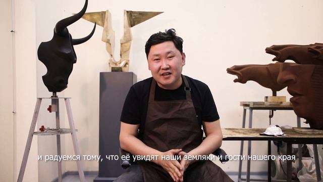 Процесс подготовки к открытию новой арт-галереи Жигжита Баясхаланова. смотреть онлайн