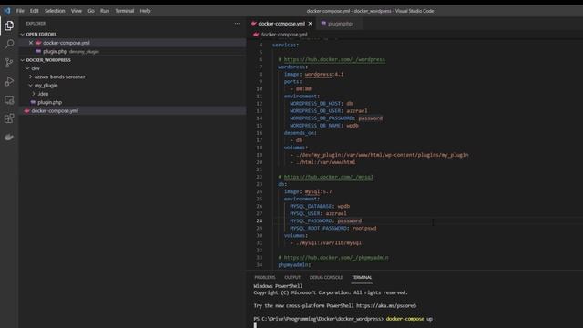 Docker Compose + Wordpress. Разворачиваем контейнер для разработки плагинов и тем. смотреть онлайн