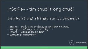 VBA101 | 03 String manipulation, xử lý chuỗi   hàm InStrRev