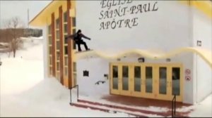 А вам слабо?! Сумасшедшие трюки на сноуборде.