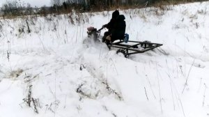 МОТОБЛОК ГЛУБОКИЙ СНЕГ. Смотреть всем кто не верит в проходимость мотоблока.