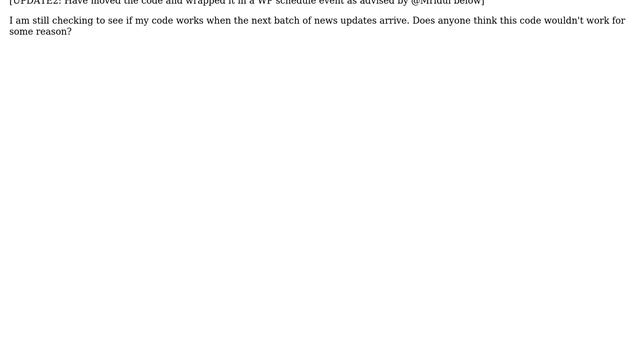 Wordpress: How do I Import an RSS feed as Wordpress posts without duplicates? смотреть онлайн