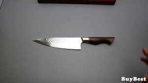 ЛУЧШИЕ КУХОННЫЕ НОЖИ с АЛИЭКСПРЕСС | Кухонный нож HEZHEN из дамасской стали 14Cr14MoVNb | ОБЗОР