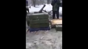Чеченцы в Донецке валят с миномета! 