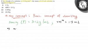 If the density of a solution is 3.12  g mL^-1, the mass of 1.5  mL solution in
significant figure..