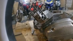 Ява 350 634/ установка поршневой/ нагорные иголки/ сборка / Java 350 634/ piston installation