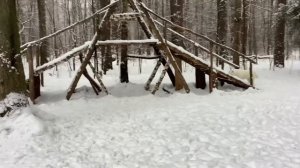 Алабай Трейси. Нашли самодельную площадку для тренировок,снеговиков и дерево чудес с кормушками!