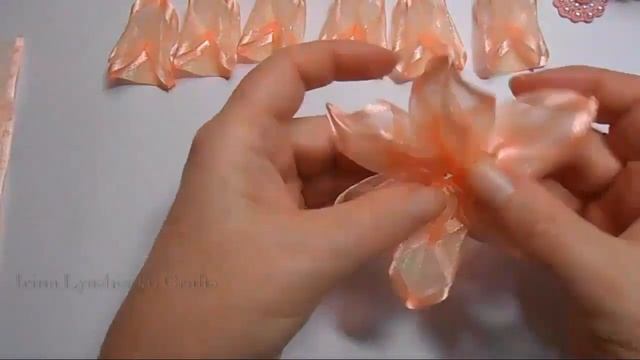 Пышный цветок из органзы/Amazing Organza FlowerDIY/Amazing Organza Flower /Increíble flor de organz смотреть онлайн