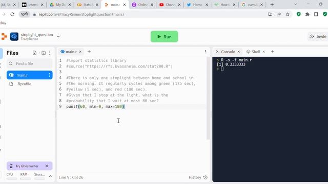 Solve the uniform distribution stoplight question in Python and R смотреть онлайн