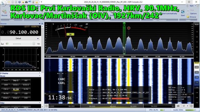 28.05.2023 08:38UTC, [Es], Prvi Karlovački Radio, Хорватия,  90.1МГц, 1927км