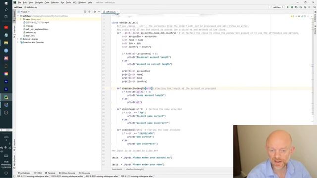 python constructor self and __init__ explained - Video 4