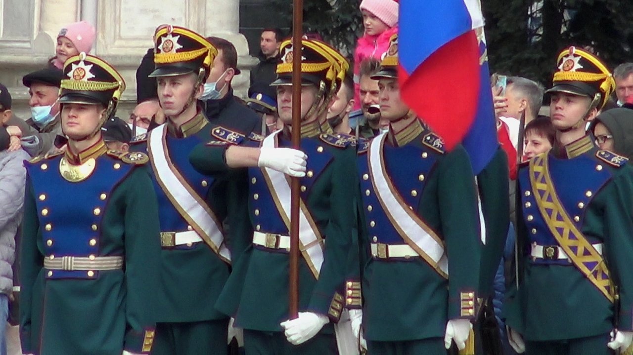 Москва.Развод караула Президентского полка в Кремле