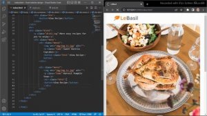 ASMR Programming - Coding a Modern Food Website in Html and Css - No Talking