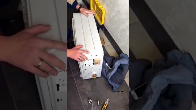Установка подогрева поддона наружного блока сплит-системы #сплитсистема #кондиционер
