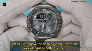 How to setting time Casio Edifice ECB-10DC (5618).