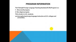 FLTA, Fulbright Foreign Language Teaching Assistant Program