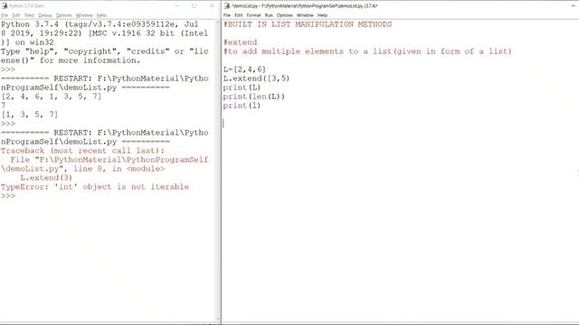 Python List Manipulation Methods