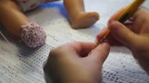 Носочки для куклы ,крючком,crochet for baby (бэби №63)