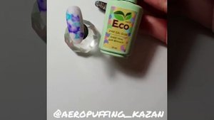 Новогодний дизайн ногтей. Новогодний маникюр . Акварельные капли  И клей гель для фольги E.co nails