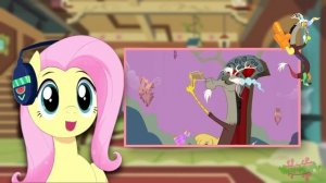 Fluttershy REACTS to BILL CYPHER VS DISCORD DEATH BATTLE | He lost ?