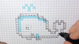 how to Draw Kawaii whale - Hello Pixel Art by Garbi KW