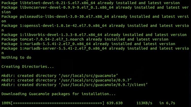 Guacamole Install Script v0.9.7 for Linux CentOS 7 смотреть онлайн
