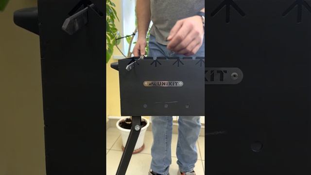 Мангал складной для дачи под 13 шампуров многоразовый, разборный, высокий (80х30х16,5см, сталь 3 мм смотреть онлайн