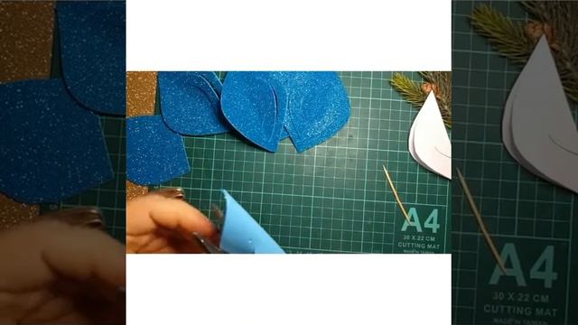 Новогодняя снежинка.Фоамиран . смотреть онлайн