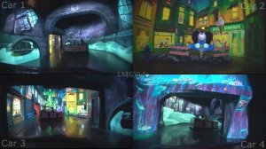 [2020] Mickey and Minnie's Runaway Railway - POV of all Cars at Same time | Trackless Attraction |