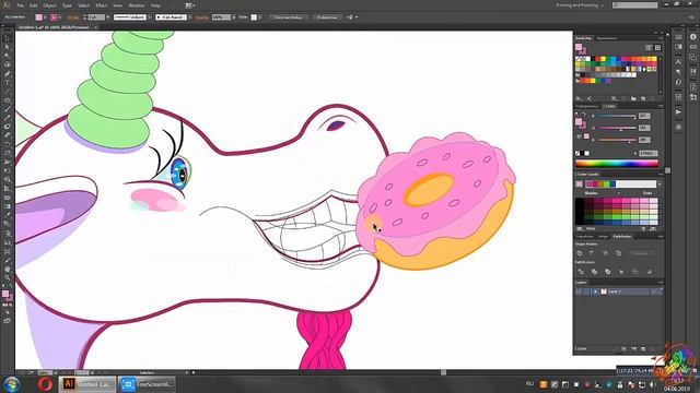 Digital fast drawing. Digital drawing of a unicorn vector. Цифровой рисунок. Рисование единорога.