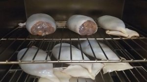 Кальмар фаршированный горячего копчения в коптильне HAKKA DSH-08