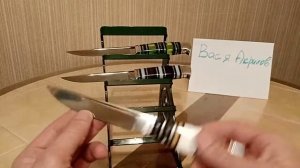 Вася Акрилов. Фронтовые военные ножи финки с наборной рукоятью. Пяти составной блок рукояти.