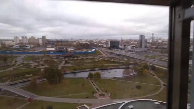 Вид с лифта Национальной библиотеки Республики Беларусь смотреть онлайн