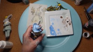 МК ватная ёлочная игрушка "Зайка-весна Часть 7. DIY cotton spun  miniature " Bunny-Spring" Part 7.