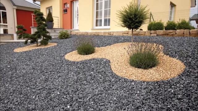Клумбы из щебня/  flower beds from  rubble