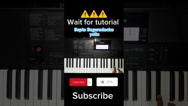 Sapta Sagara Dache Yello Piano keyboard tutorial #trending